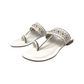 White Gold Stone Kohlapuri Chappal