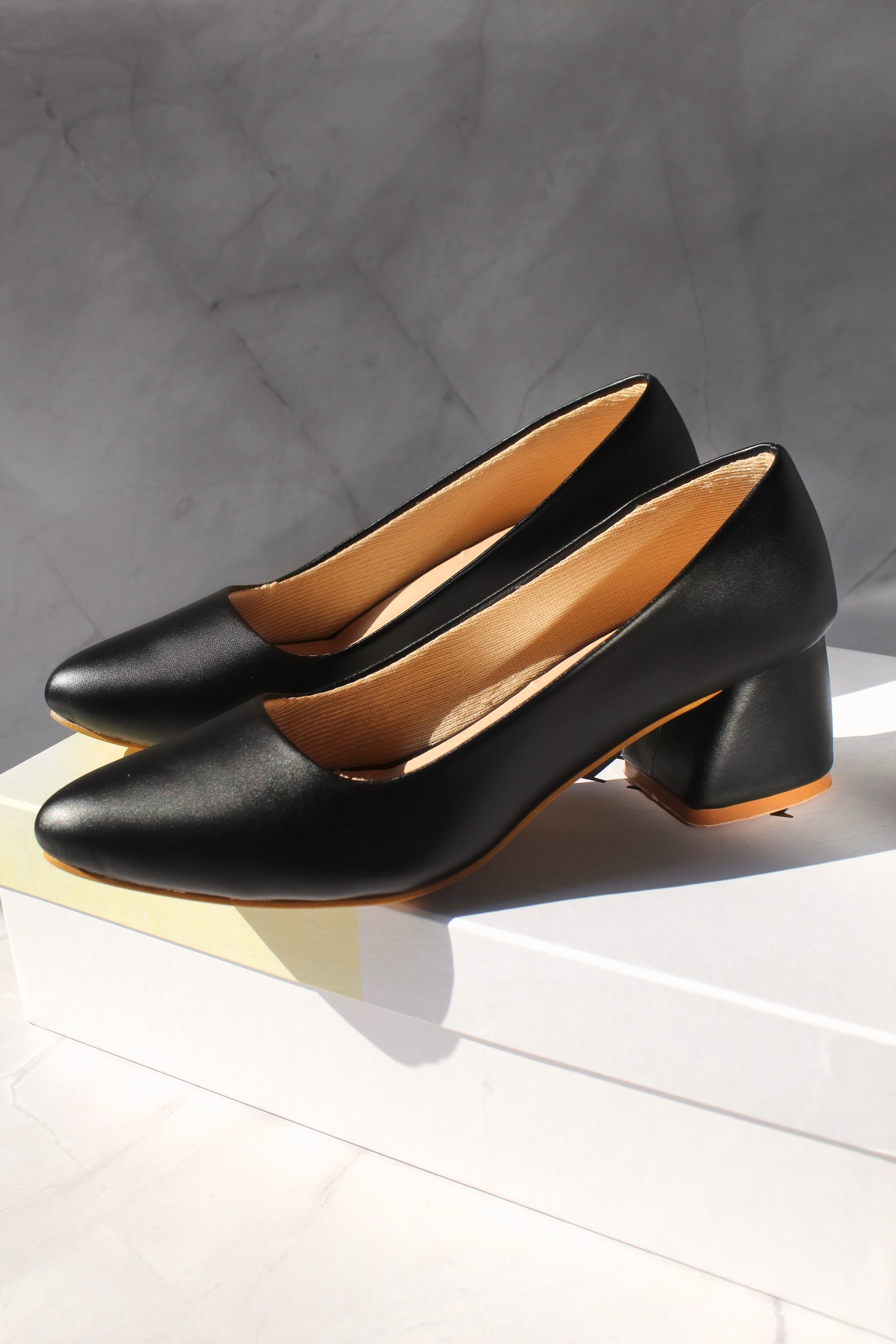 Work Black Block Pump Heels