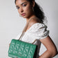 Green Quilted Convertible Shoulder Bag