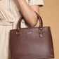 Jiha Brown Croc Pattern Satchel Handbag / Sling Bag