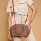 Jiha Brown Faux Leather Satchel Hand Bag/ Sling bag