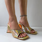 Gold Holographic Trending Triangle Mule Heels