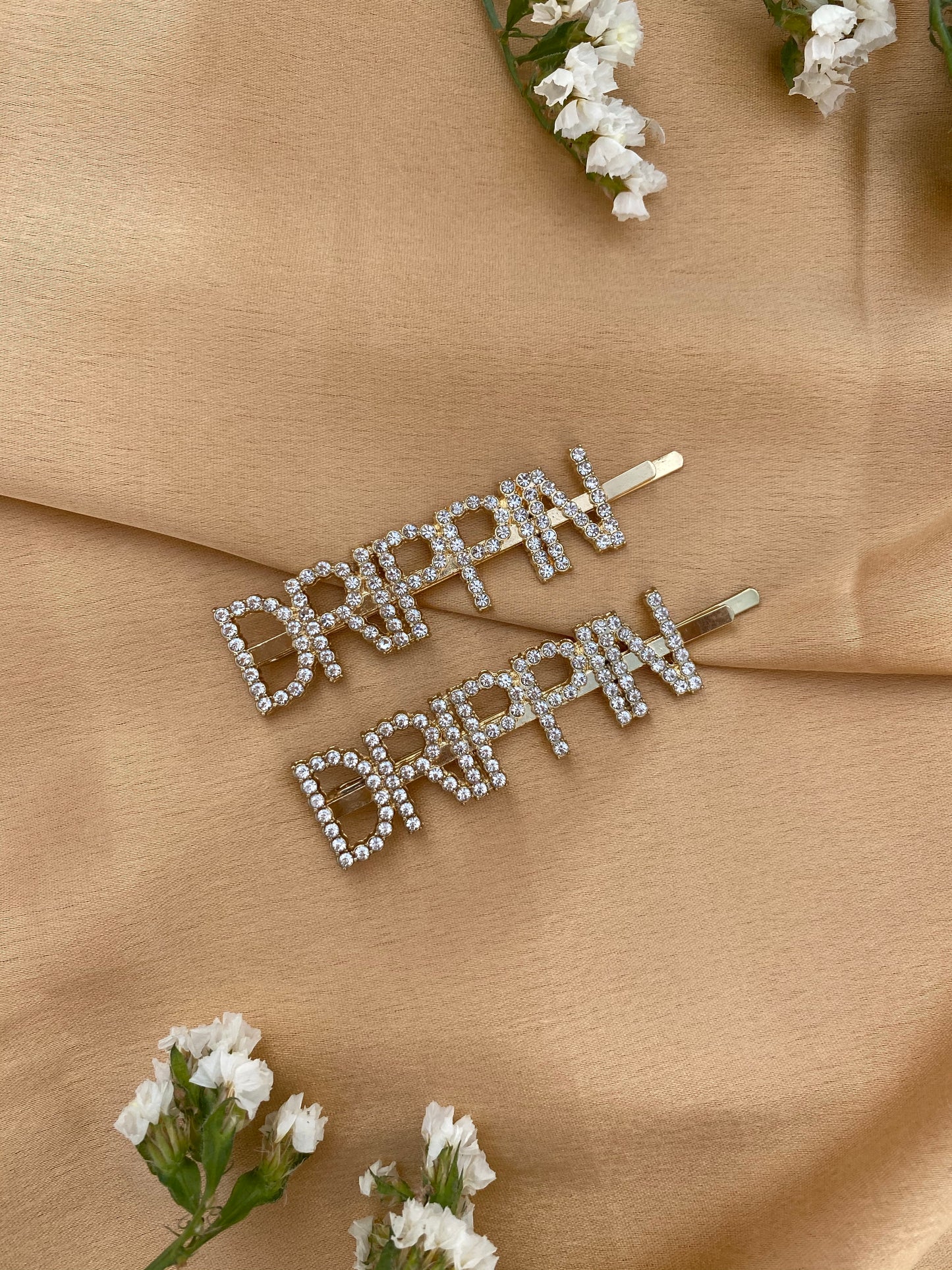 Rhinestone Letter Decor Hair Clip single pieces