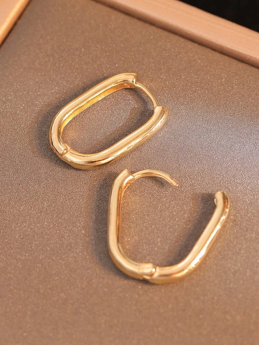 Minimalist Oval Long Basic earrings