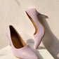 Lilac Solid Pencil Pumps Heels