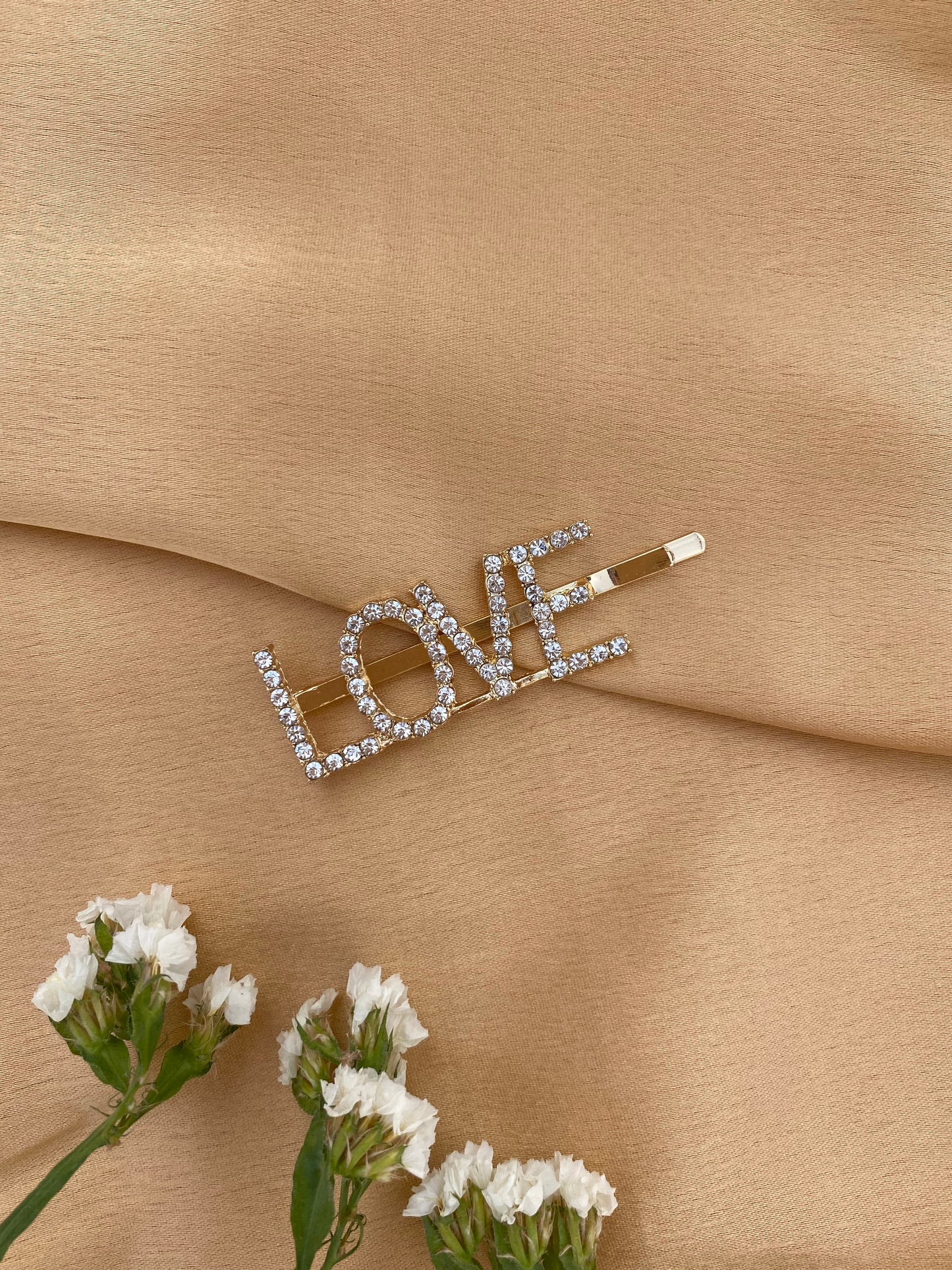 Rhinestone Letter Decor Hair Clip single pieces