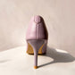 Lilac Solid Pencil Pumps Heels