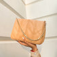 Beige Quilted Shoulder and Sling Bag