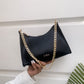 Black Chain Baguette Shoulder Bag