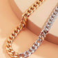 Two Tone Chunky chain necklace