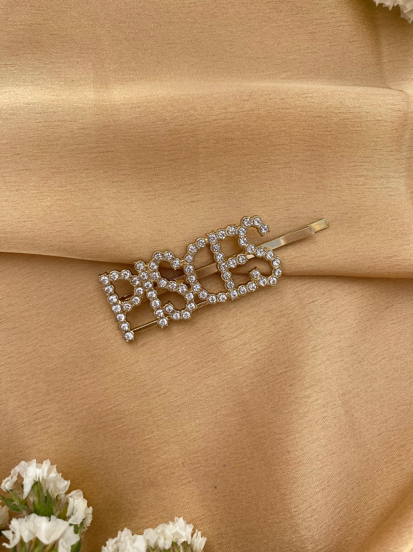 Rhinestone Letter Decor Hair Clip single pieces