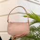 Pink Basic Baguette Shoulder Bag