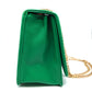 Green Quilted Convertible Shoulder Bag