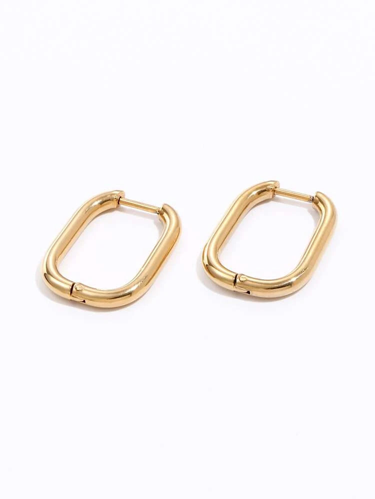 Minimalist Rectangle Long Basic earrings