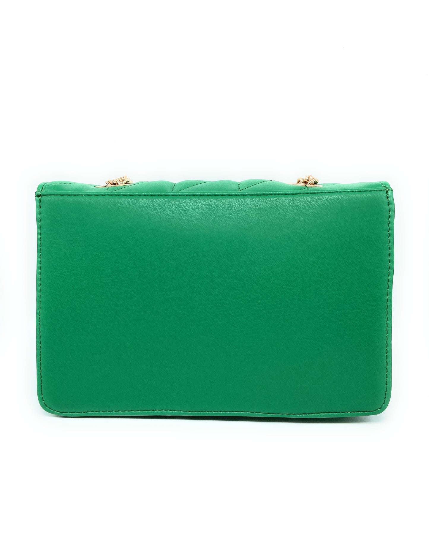 Green Quilted Convertible Shoulder Bag