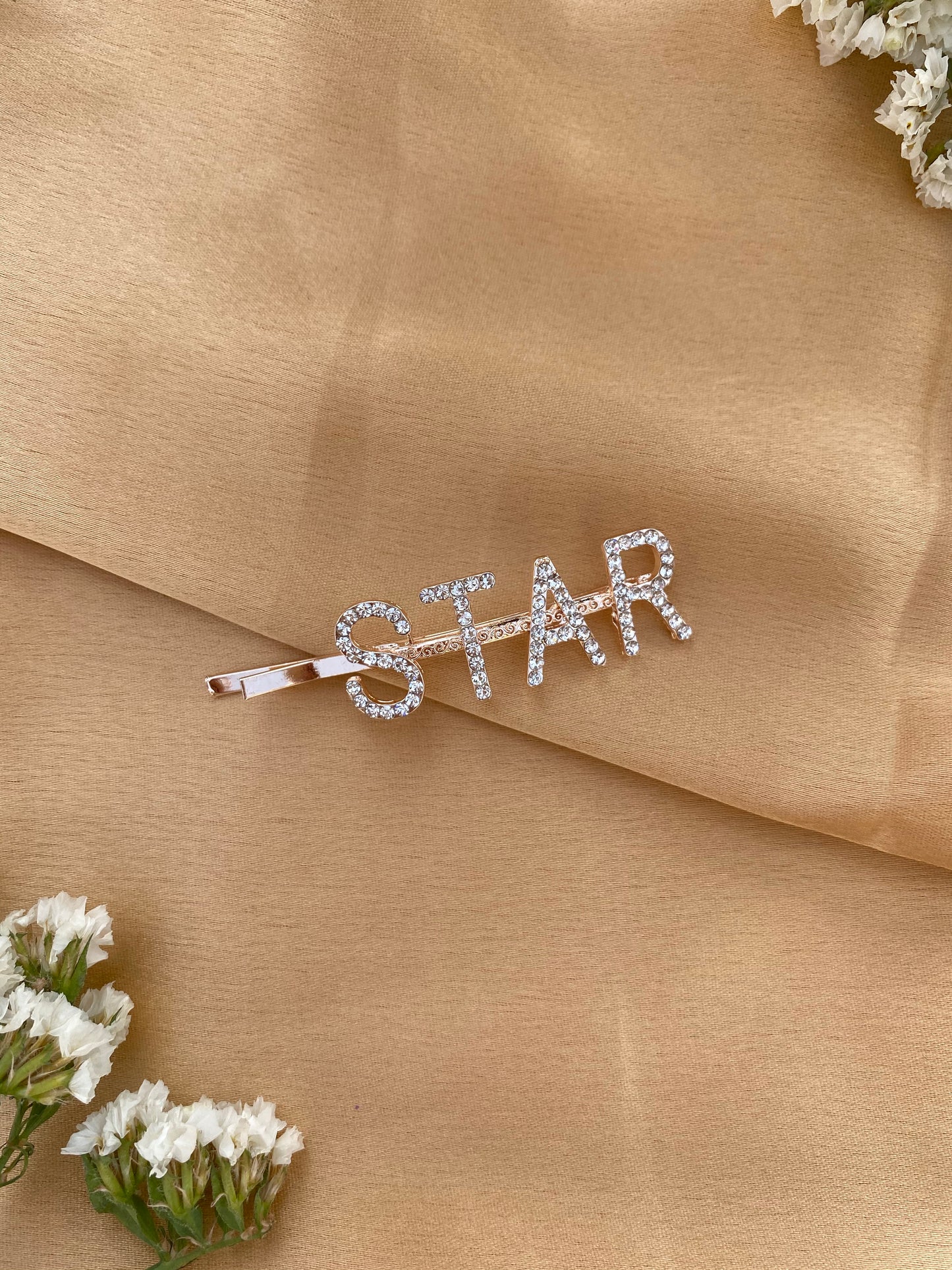 Rhinestone Letter Decor Hair Clip single pieces