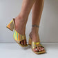 Gold Holographic Trending Triangle Mule Heels