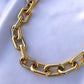 Round gold link chain necklace