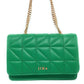 Green Quilted Convertible Shoulder Bag