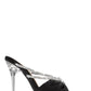 Black Satin Cindy Rhinestone Heels