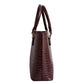 Jiha Brown Croc Pattern Satchel Handbag / Sling Bag