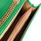 Green Quilted Convertible Shoulder Bag