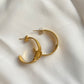 Anti Tarnish Belt Gold Hoop earrings