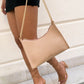 Beige Chain Baguette Shoulder Bag